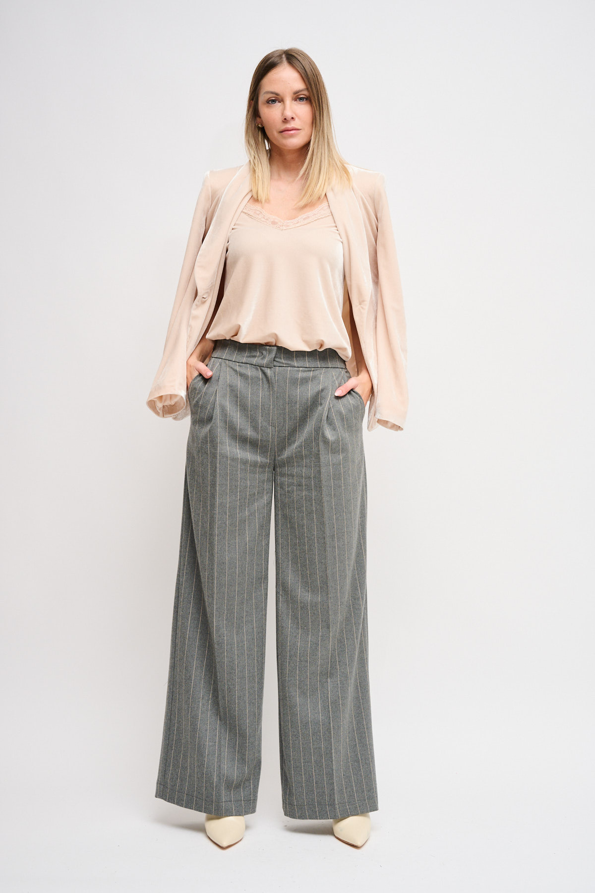 PANTALONI A PALAZZO GESSATI