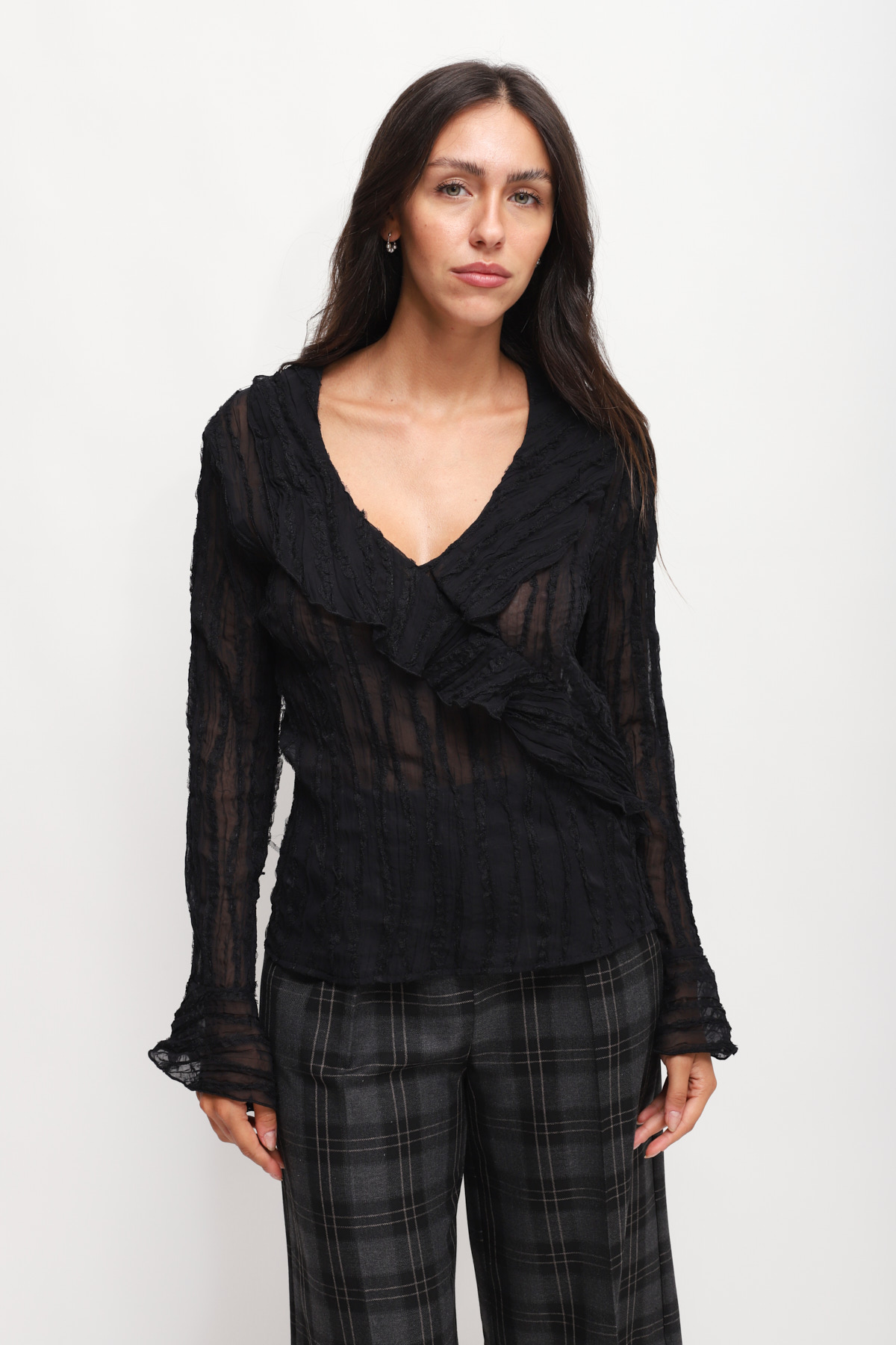 BLUSA CON SCOLLO A V