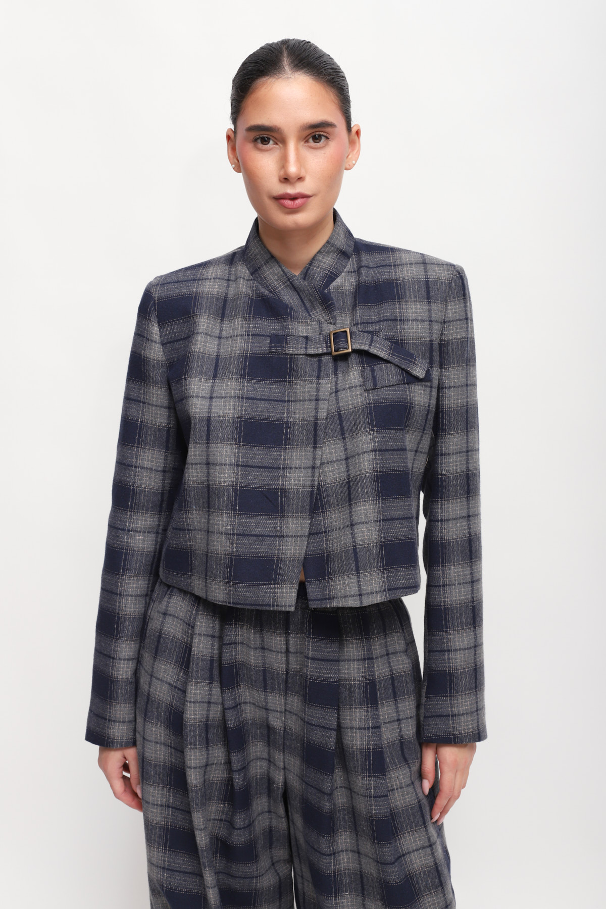 GIACCA CROPPED TARTAN