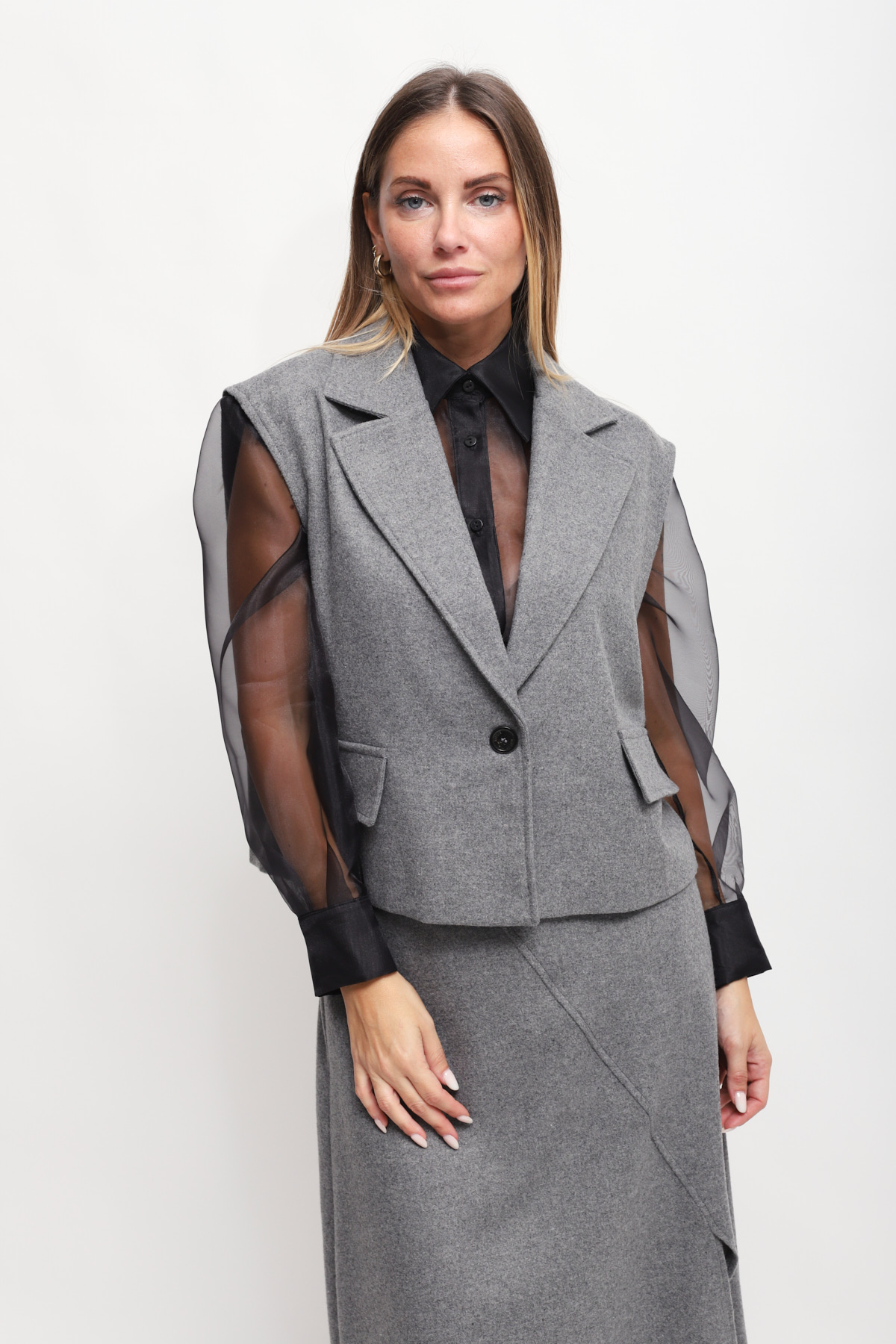 GILET IN MISTO LANA