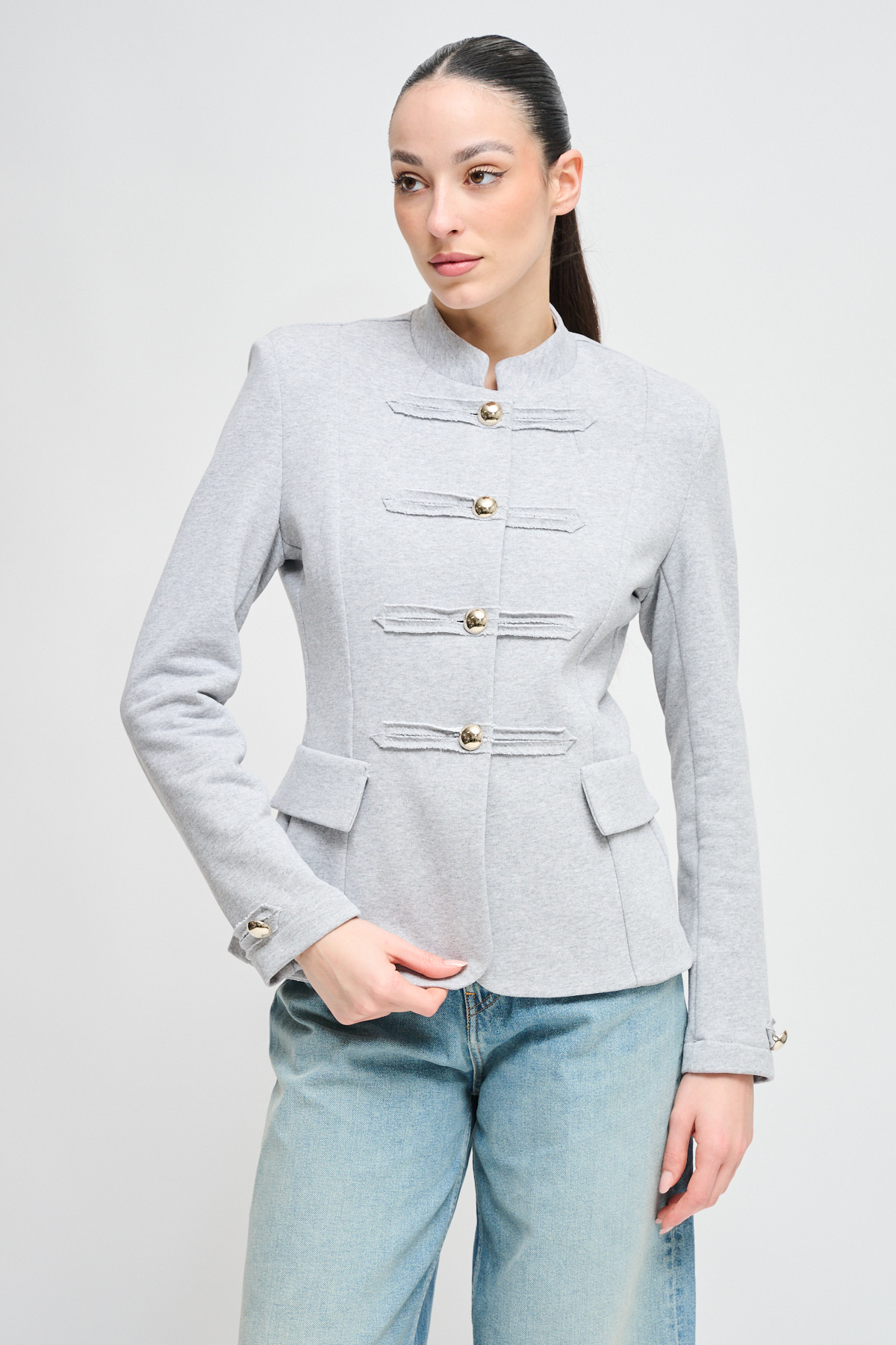 GIACCA NAPOLEONE IN FELPA