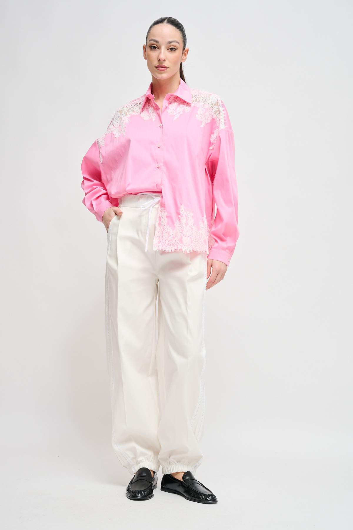 PANTALONI JOGGER CON BANDA LATERALE