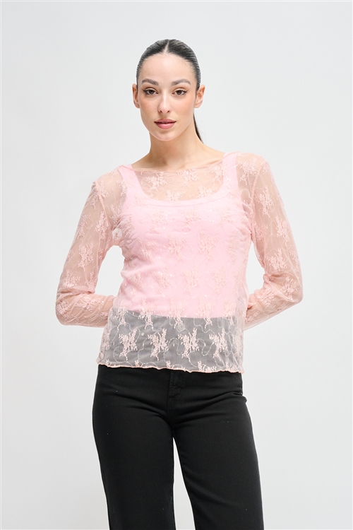 T-shirt da donna in maglia primavera autunno manica lunga